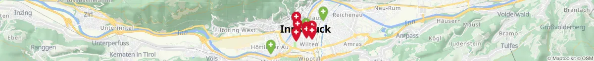 Kartenansicht für Apotheken-Notdienste in der Nähe von Hötting (Innsbruck  (Stadt), Tirol)